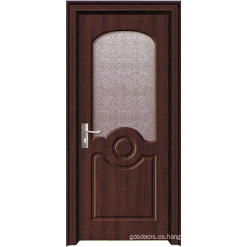 Puerta de madera de oficina con vidrio (WX-PW-178)